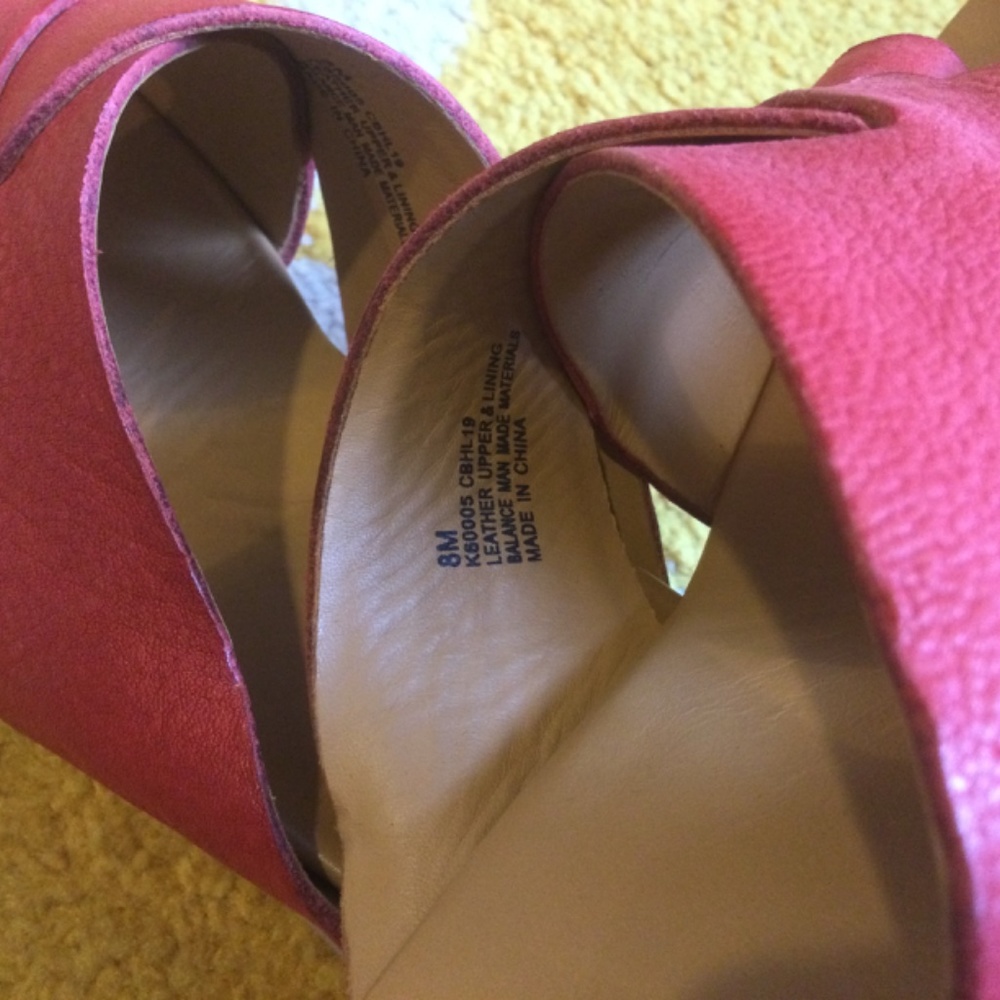 KorkEase Red Leather Slide Sandal Gem